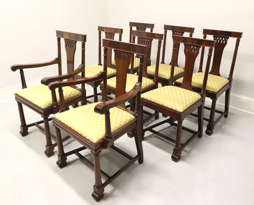 SOLD - 1940's Mahogany Empire Style Dining Chairs - Set of 8