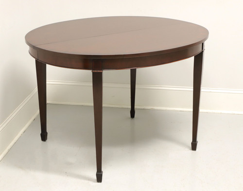 SOLD - KINDEL Oxford Federal Style Banded Mahogany Oval Dining Table