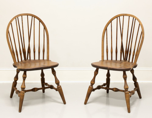 SOLD - HABERSHAM Pine Windsor Dining Side Chairs - Pair B