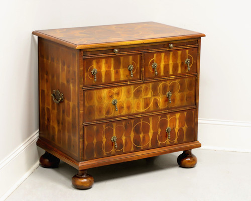SOLD - Late 20th Century Inlaid Marquetry William & Mary Style Bachelor Chest