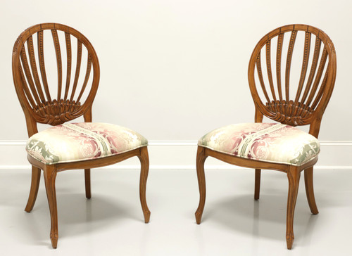 SOLD - CENTURY French Country Oval Back Dining Side Chairs - Pair C