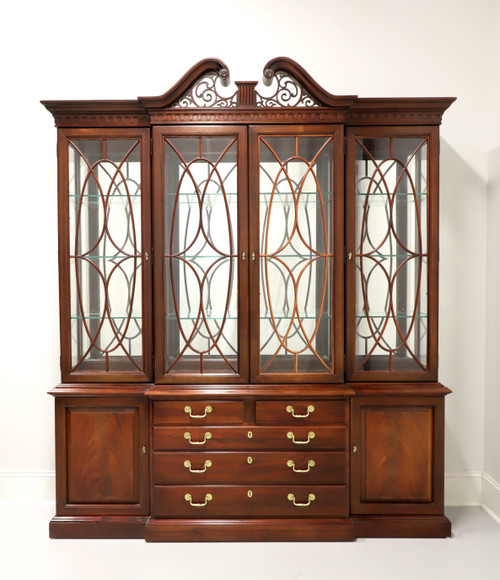 SOLD - THOMASVILLE Mahogany Chippendale Style Breakfront China Cabinet