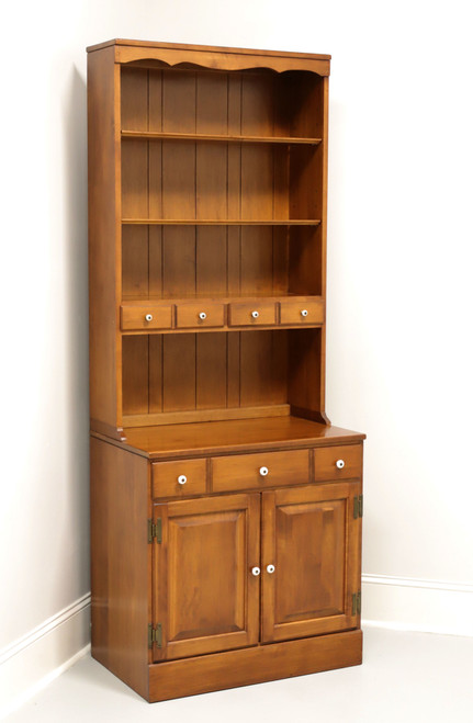 SOLD - VERMONT OF WINOOSKI Solid Rock Maple Colonial Style Bookcase with Cabinet