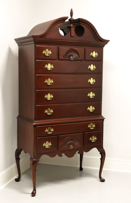 SOLD - LINK-TAYLOR Heirloom Solid Mahogany Queen Anne Style Highboy Chest