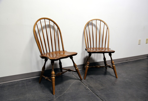 SOLD OUT - Frederick Duckloe & Bros Portland Pennsylvania Windsor Side Dining Chairs - Pair