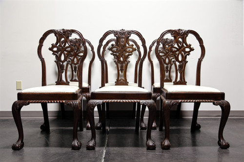 SOLD OUT - Georgian Revival Mahogany Dining Chairs - Set of Six