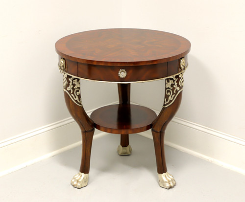 SOLD - MAITLAND SMITH Banded Mahogany Regency Style Round Accent Table
