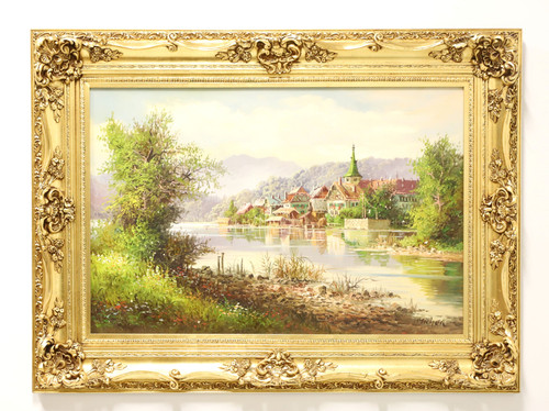 20th Century Original Oil Painting on Canvas - German Landscape - Signed Michell