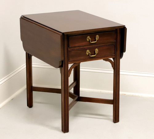 SOLD - HENKEL HARRIS 5425 29 Mahogany Chippendale Drop-Leaf End Side Table