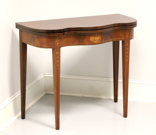 SOLD - Mid 20th Century Inlaid Mahogany Federal Gateleg Flip Top Game / Console Table