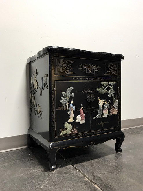 SOLD OUT - Vintage Asian Chinoiserie Mother of Pearl Cabinet Chest Nightstand 
