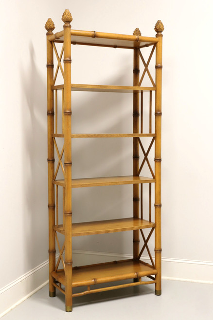 SOLD - BAKER 1960's Faux Bamboo Etagere Display Shelving Unit - C