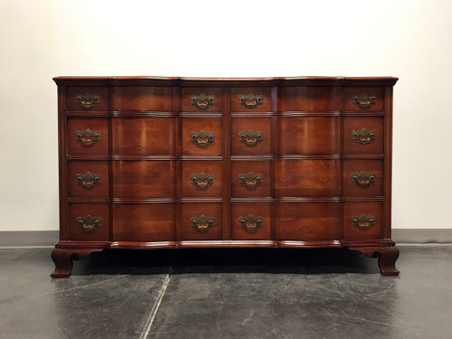 SOLD OUT - KLING Solid Cherry Serpentine Chippendale Double 8 Drawer Dresser