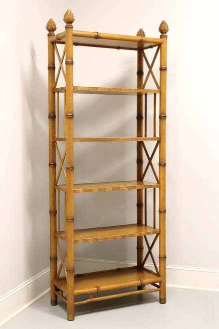 SOLD - BAKER 1960's Faux Bamboo Etagere Display Shelving Unit - B