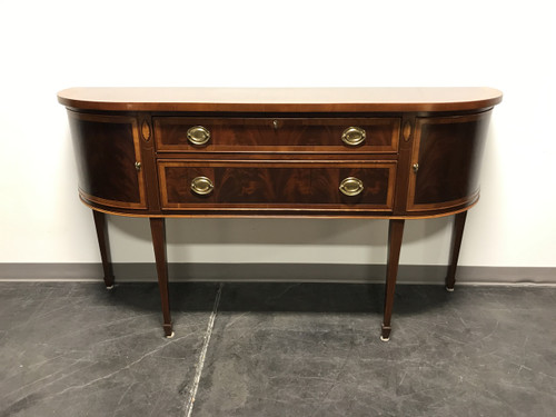 SOLD OUT - HEKMAN Copley Place Federal Inlaid Flame Mahogany Demilune Sideboard