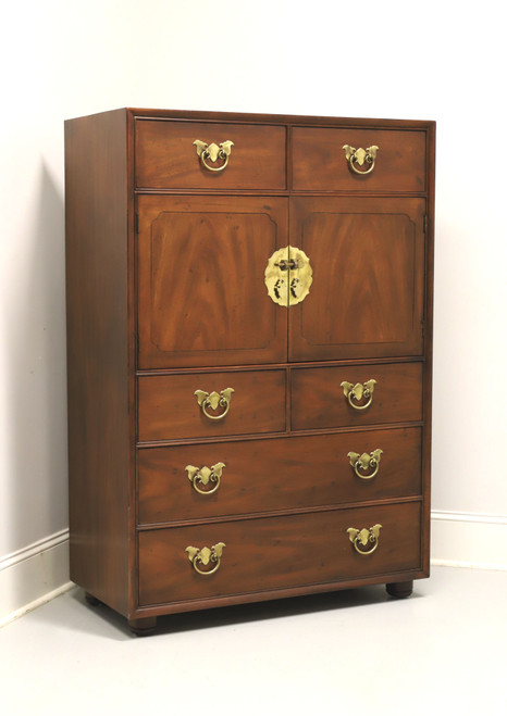 SOLD - HENREDON Mahogany Asian Chinoiserie Style Gentleman's Chest