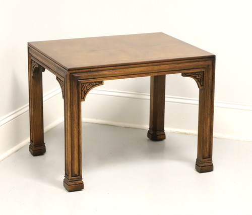 SOLD - HENREDON Burl Oak French Influenced Rectangular Side Table