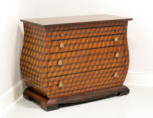 SOLD - Honeybee Themed Parquetry Design Bombe Chest