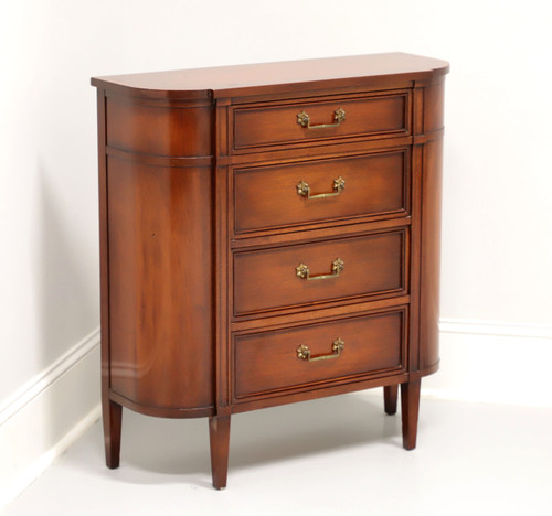 SOLD - Mid 20th Century Banded Mahogany Traditional Four-Drawer Entry Console Chest