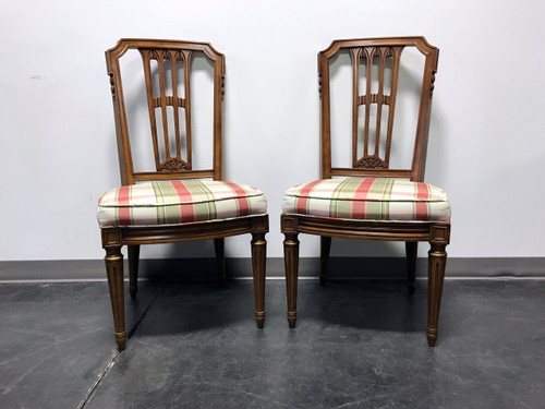 SOLD - HENREDON Capri Mid Century Italian Neoclassical Dining Side Chairs - Pair2