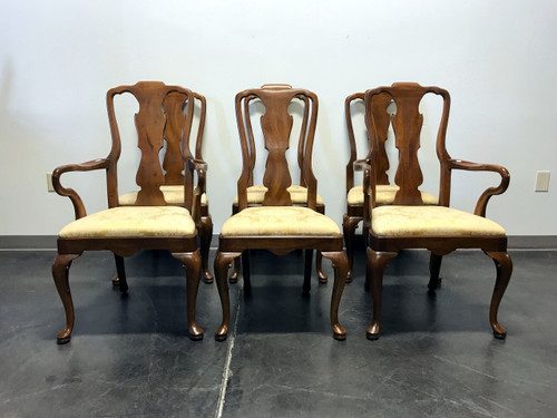 SOLD OUT - HENREDON Walnut Queen Anne Dining Chairs - Set of 6