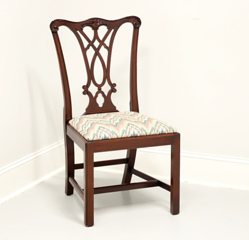 SOLD - HENKEL HARRIS 107S 29 Mahogany Chippendale Dining Side Chair