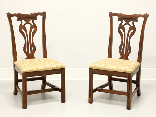 SOLD - KNOB CREEK Mahogany Chippendale Dining Side Chairs - Pair C