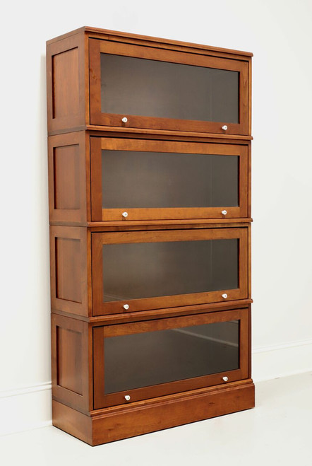 SOLD - Amish Made Solid Cherry Four Stack Barrister Bookcase - B