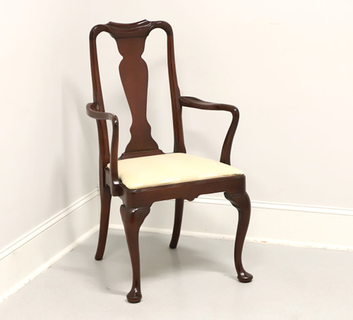 SOLD - HICKORY CHAIR Solid Mahogany Queen Anne Style Dining Armchair