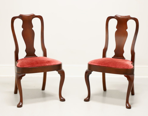 SOLD  -  HICKORY CHAIR Mahogany Queen Anne Dining Side Chairs - Pair B