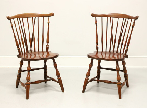 SOLD - PENNSYLVANIA HOUSE Solid Cherry Windsor Dining Side Chairs - Pair B