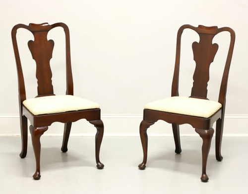 SOLD - STATTON Old Towne Cherry Queen Anne Dining Side Chairs - Pair B
