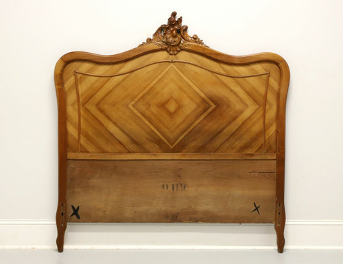 SOLD - Mid 20th Century Walnut French Provincial Parquetry Full Size Headboard