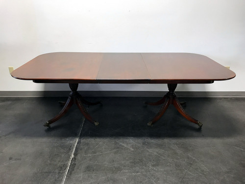 SOLD OUT - BEACON HILL COLLECTION Banded Mahogany Double Pedestal Dining Table