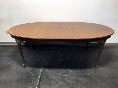 SOLD OUT - HENREDON 18th Century Collection Banded Oval Walnut Queen Anne Dining Table