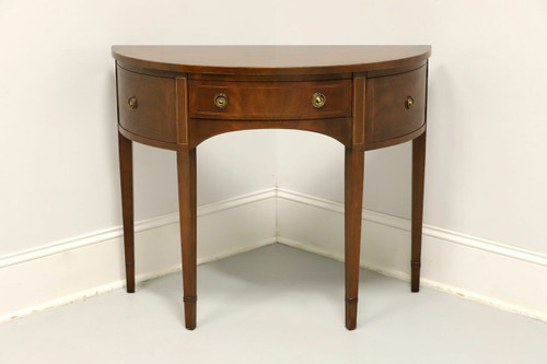 SOLD - BAKER Inlaid Mahogany Hepplewhite Demilune Console Table / Server - B