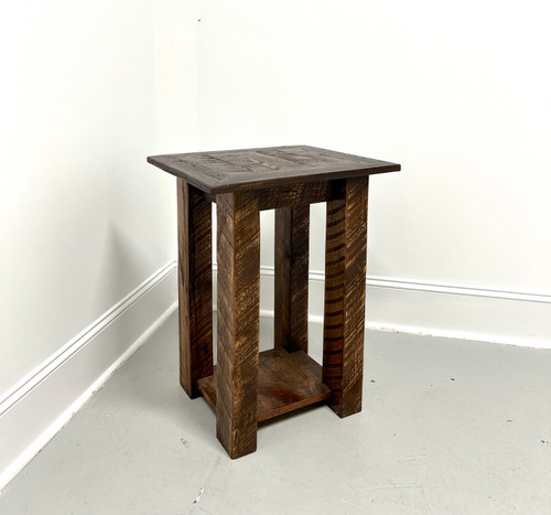 Vintage 20th Century Benchmade Oak Rustic Accent Table