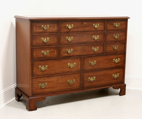 SOLD - WHITE OF MEBANE Banded Mahogany Chippendale Dressing Chest