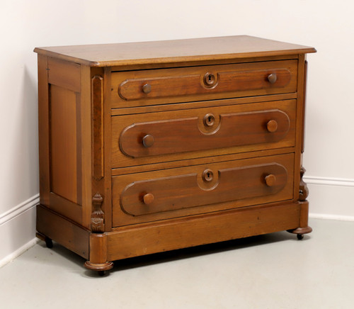 SOLD - Antique Circa 1900 Walnut Victorian Three-Drawer Chest