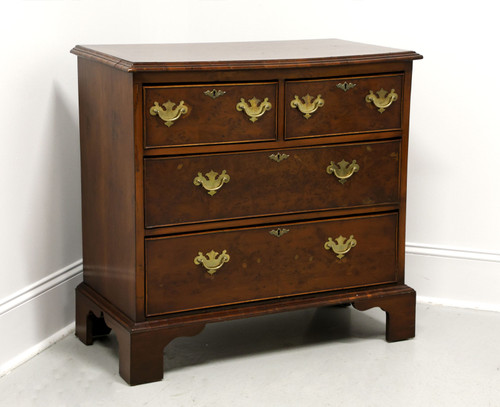 SOLD - Antique 19th Century Birch & Yew Wood Banded Chippendale Two-over-Two Drawer Bachelor Chest