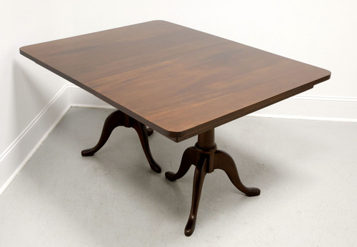 CRAFTIQUE Solid Mahogany Queen Anne Double Pedestal Dining Table