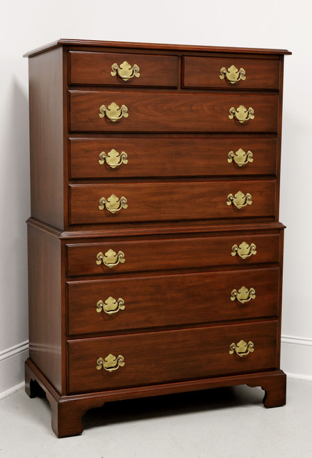 SOLD - HENKEL HARRIS 119 24 Solid Wild Black Cherry Chippendale Chest on Chest - B