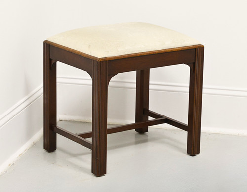 SALEM SQUARE Mahogany Chippendale Bench Footstool - C SALEM SQUARE Mahogany Chippendale Bench Footstool - C