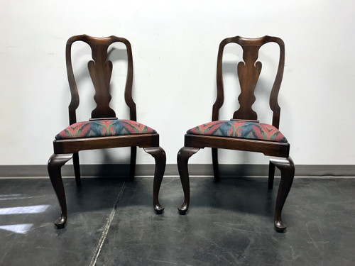 SOLD OUT - HENKEL HARRIS 110S 29 Solid Mahogany Queen Anne Dining Side Chairs - Pair