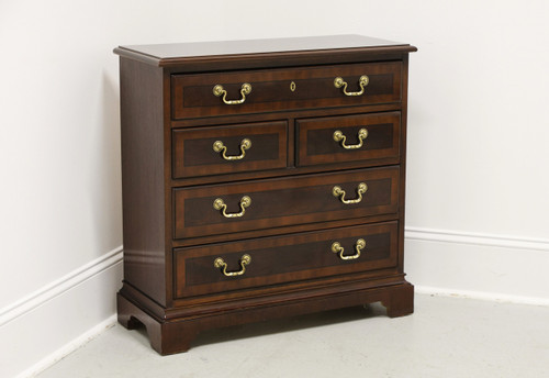 DREXEL Banded Mahogany Chippendale Five-Drawer Bachelor Chest DREXEL Banded Mahogany Chippendale Five-Drawer Bachelor Chest