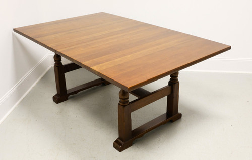 UNIQUE FURNITURE Solid Cherry Old Salem Finish Farmhouse Trestle Dining Table UNIQUE FURNITURE Solid Cherry Old Salem Finish Farmhouse Trestle Dining Table