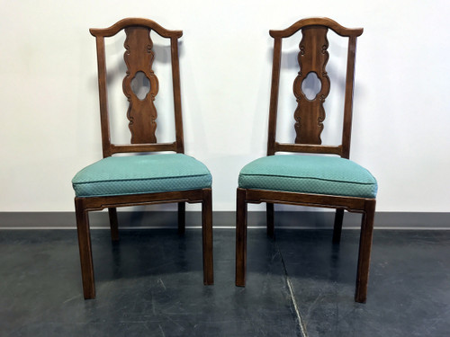 SOLD - THOMASVILLE Mystique Asian Chinoiserie Dining Side Chairs - Pair 2