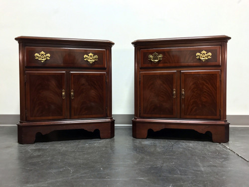 SOLD OUT - DREXEL HERITAGE Chippendale Flame Mahogany Nightstands Bedside Chests - Pair 