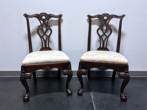 SOLD OUT - HENREDON Rittenhouse Square Mahogany Chippendale Ball in Claw Dining Side Chairs - Pair 3