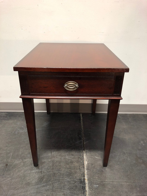 SOLD - Vintage Federal Hepplewhite Style Solid Mahogany End Side Accent Table